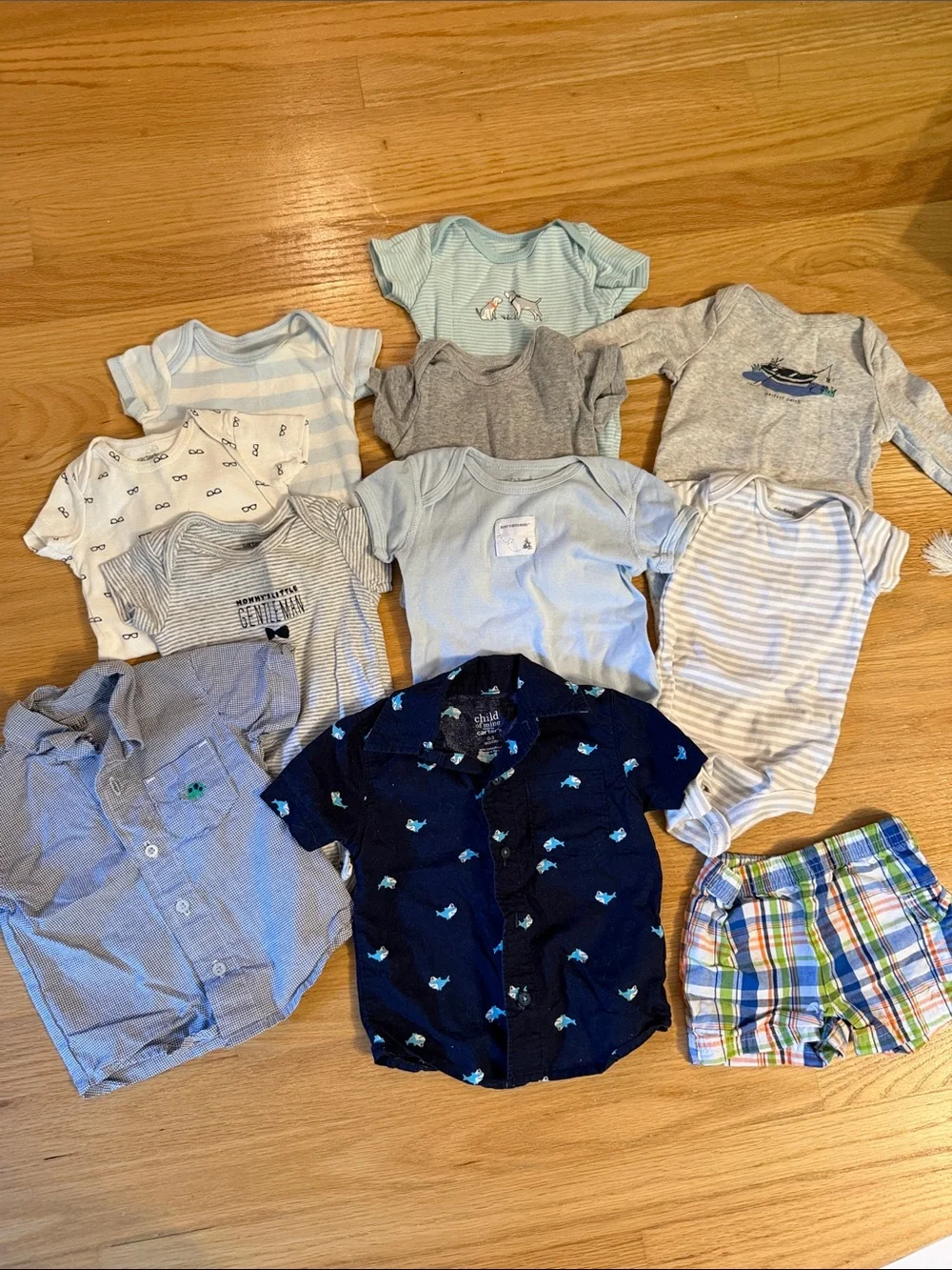Baby Infant Summer Onesie, Shirt, Short Bundle, Size 0-3 mo, 11 pcs